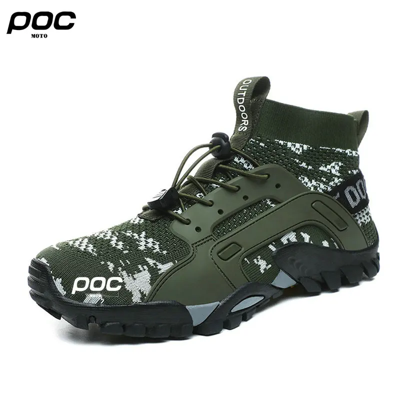 Moto POC Cycling Camouflage Men's Motocross Shoes Mtb Bike Breathable Non-Slip Sneakers Bicycle Wading on Foot Quick Dry Shoes