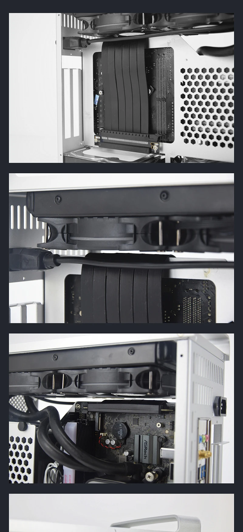 riser de pcie3.0 x16 dos peixes metálicos