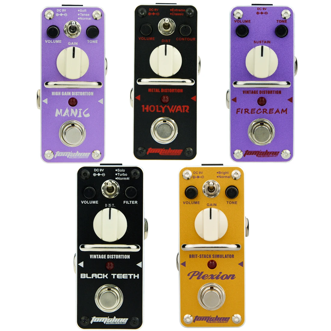 AROMA Mini Analogue Effect True Bypass Distortion Guitar Pedal Effect With Multi-Adjustment Knob Guitar Accessories & Parts