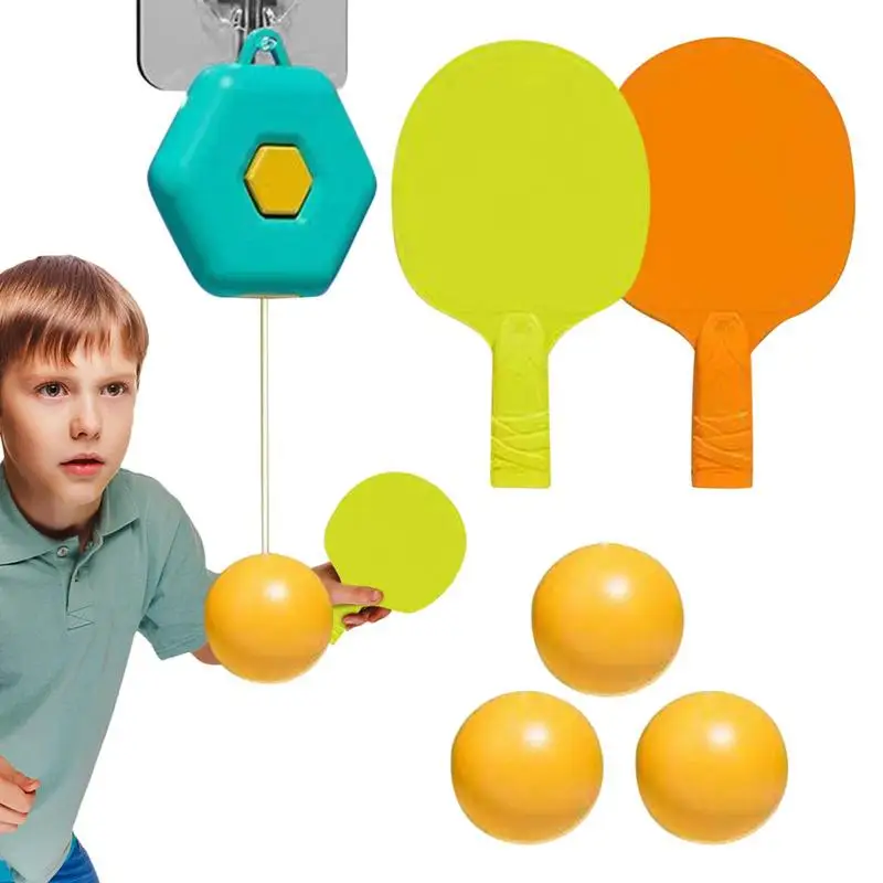 Table Tennis Trainer For Kids Hanging Pingpong Balls Training Device Portable Table Tennis Exerciser Self Workout Set Hot Sale