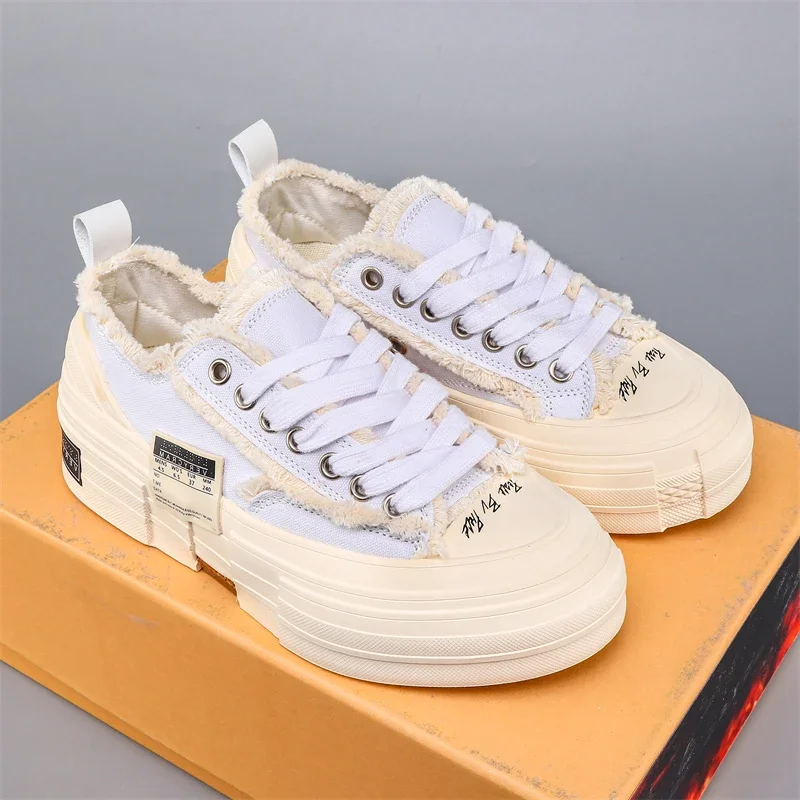 Versatile canvas shoes, niche silk shoes, women's thick soled summer new flat sole single shoes