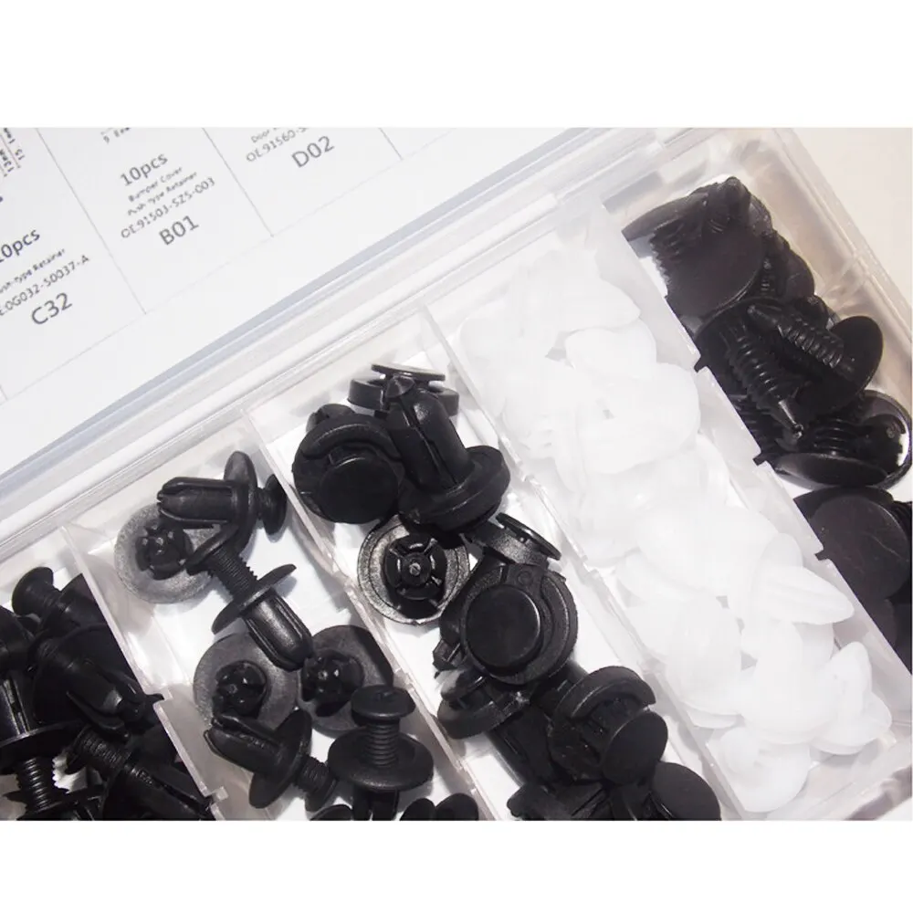 Car Fastener Clips 100pcs Auto Fastener Clip Kit Fender Rivet Clips Car Body