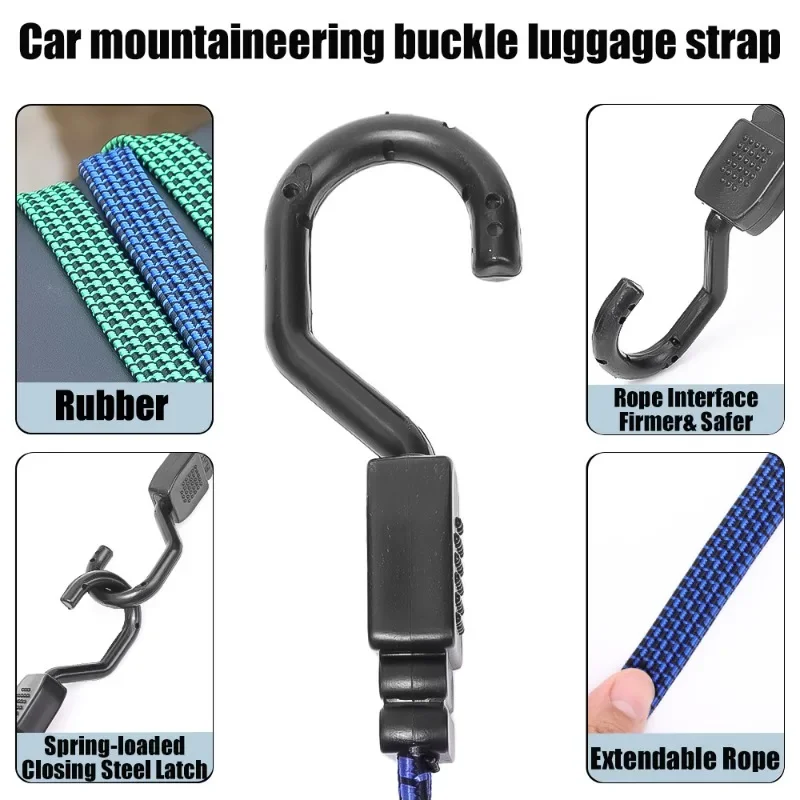 Elastic Rubber Luggage Strap Wear-resistant Bicycle Luggage Rope Cycling Elastic Multifunctional Handcart Cargo Binding Strap