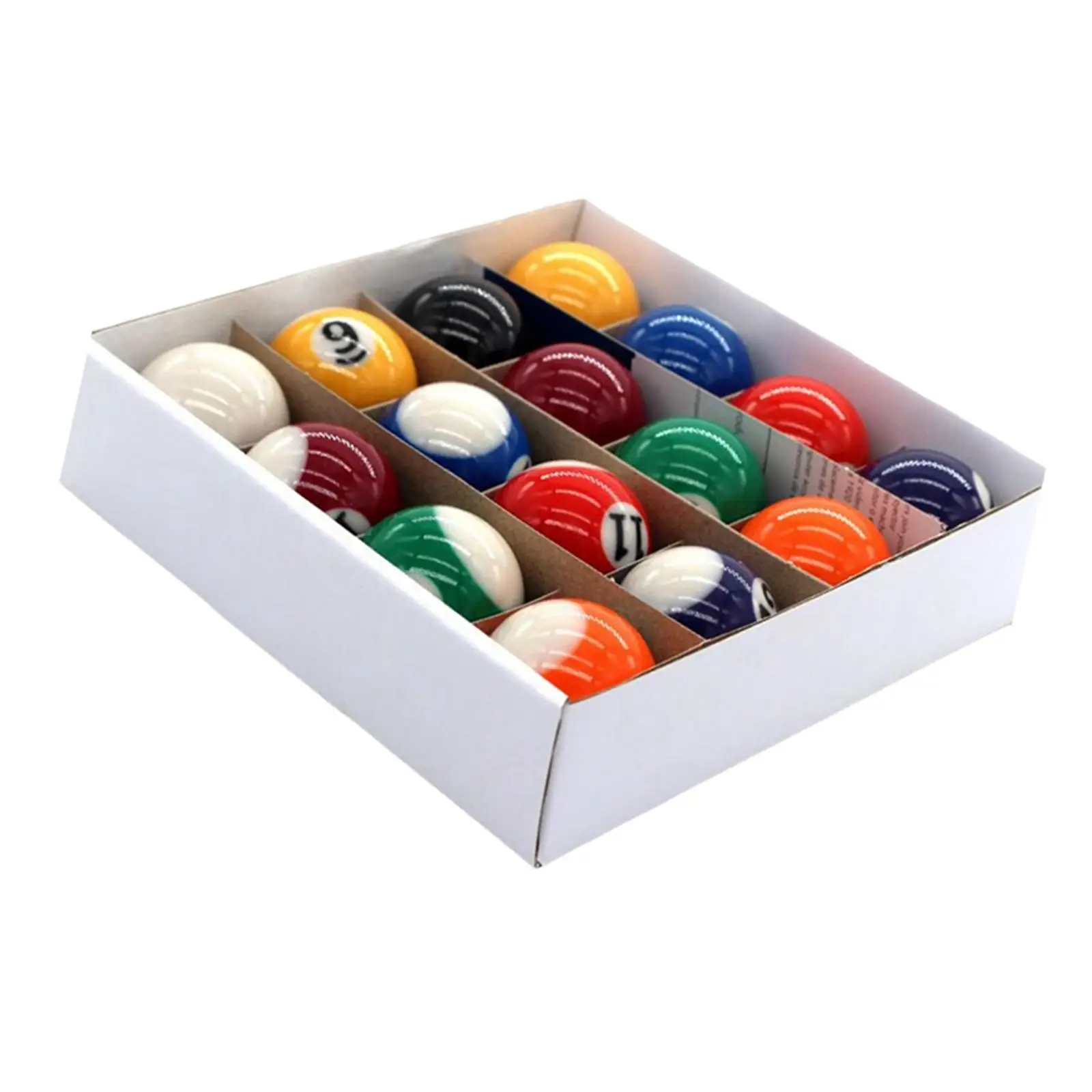 16x Mini Billiard Balls Resin Pool Table Balls Training Toys 25mm Eco Friendly Small Pool Cue for Game Rooms Accessories