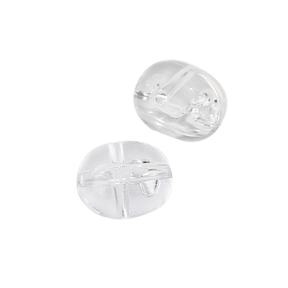 50 Perlas De Pesca Transparentes Con Forma De Cruz | Diámetro 8,2 Mm | Agujero Doble De 1 Mm | Para Flotadores Y Proyectos DIY
