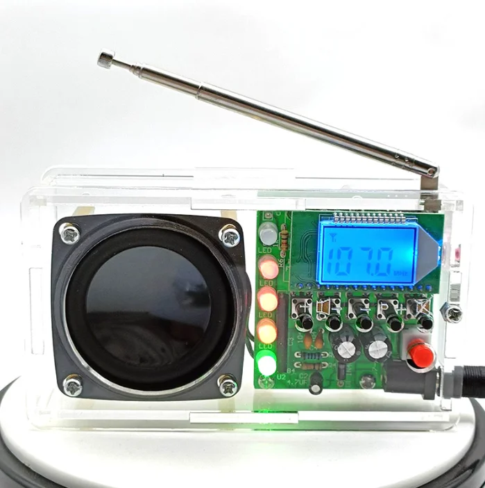 FM Radio DIY Assembly Digital Band Power Amplifier Live Frequency Instruction Campus Broadcast Receiver Kit