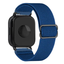 Adjustable Elastic Nylon Strap for Smartwatch - Enhanced Comfort Bracelet Band (Navy blue)