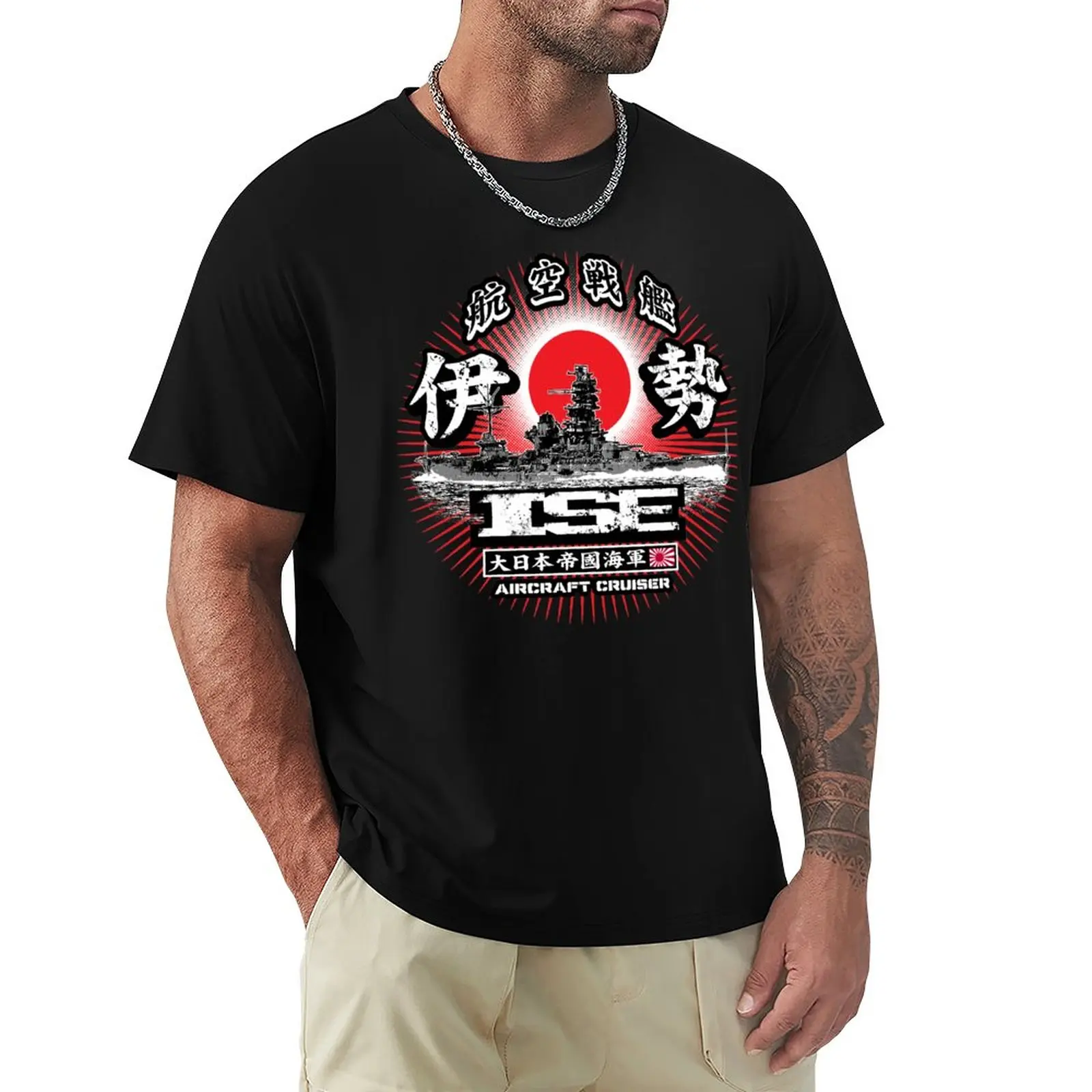 

Aircraft cruiser Ise T-Shirt aesthetic clothes new edition mens t shirt