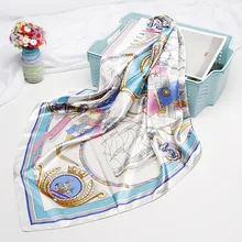 

Printed Scarves for Women Spring Summer 2022 Professional Airline Stewardess Scarf hijab scarf шарф мужской шарф женский бандан