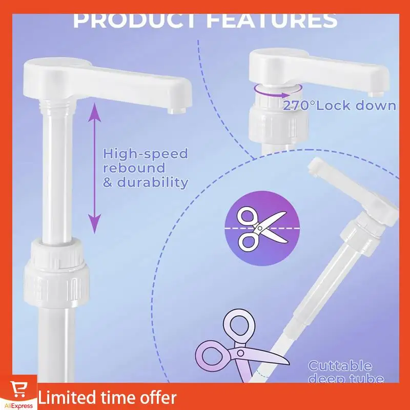 Fresh Upgraded High-Output Gallon Pump Dispenser, 2Pcs Heavy-Duty Leak Proof Large Resin Pump Dispenser