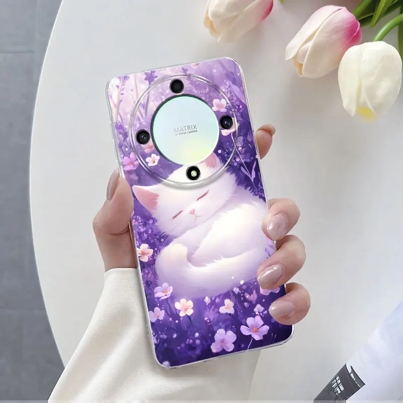 Luxury Flower Clear Soft Silicone Protective Phone Case
