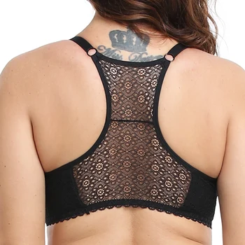 Front Closure Brassiere Plus Size Womens Back Bra Lager Bosom Sexy Lingerie BH Top Underwear C D E Cup 1