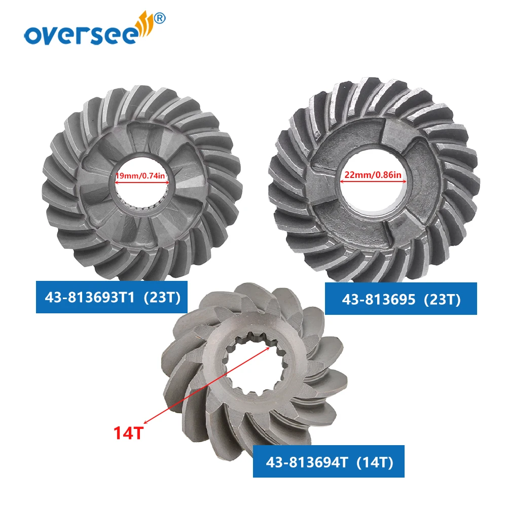 43 882812 pinion gear for mercury outboard motor 30 125 hp 43 882812t 882812 teeth 12t 813693 Gear Kit For Mercury Mercruiser 50HP 55HP 60HP Outboard Motor Forward 43-813693T; Pinion 813694T; Reverse 813695T