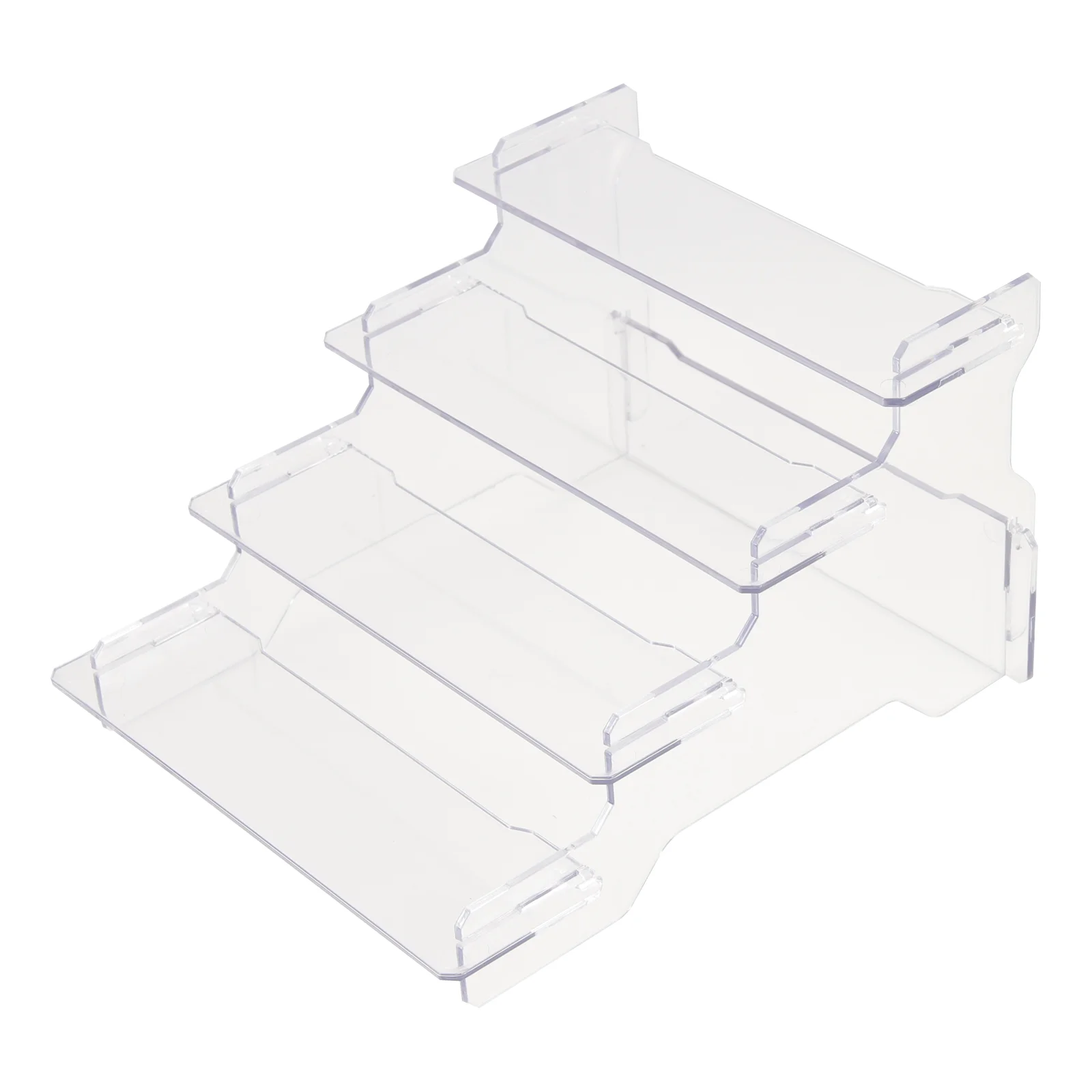 

Riser Display Shelf 4 Tier Display Riser Action Figures Storage Display Case Cupcakes Stand Cabinet Countertops Detachable