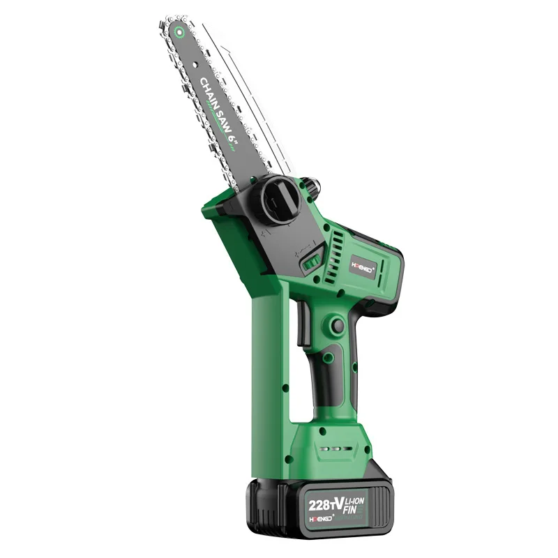 6 Inch Portable Electric Chain Saw Home Outdoor Wireless Small Tree Sawing Felling Tree Pruning Saw Brushless High Power 5