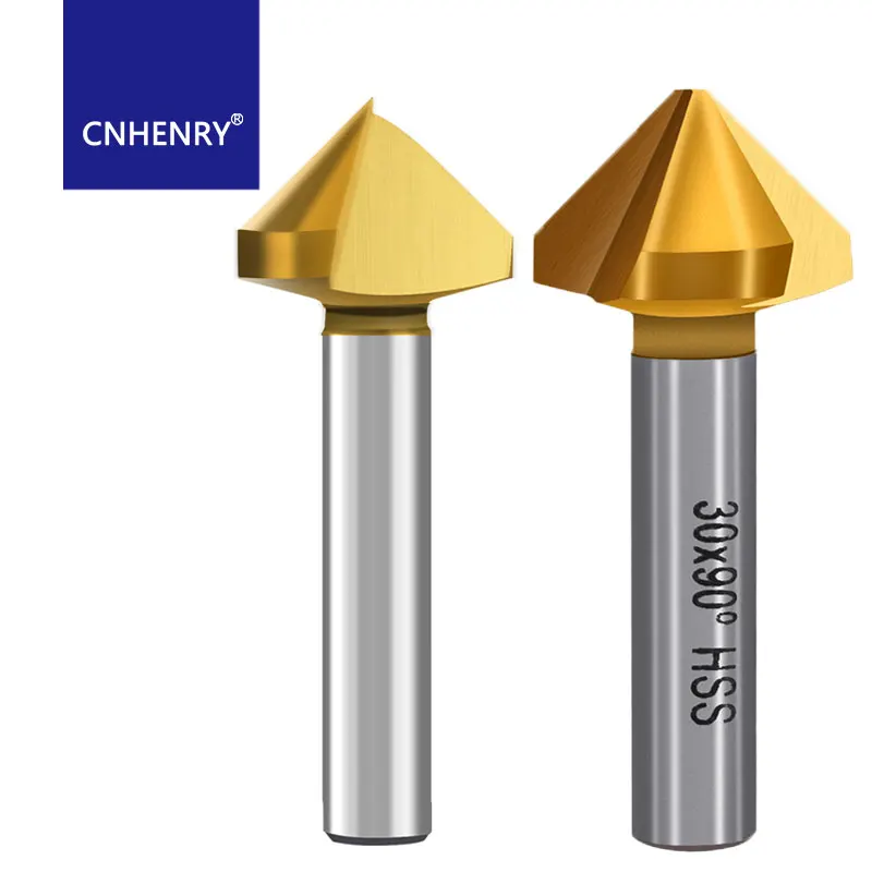 

Chamfer Cutter 4.5-50mm 3 Flute 90 Degrees Titanium Coated HSS Drill Bit Wood Metal Hole Cutter Countersink Drill Bit
