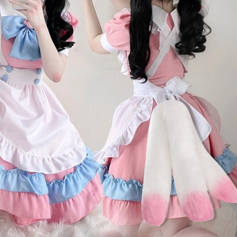 Handmade Plush Tail Keychain Pendant Lovely Hanging Decoration Bag Pendant 37JB