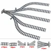 MOC City Train Rail Tracks Straight Crossing Uphill Flexible Switch Forked Curved Railway Building Block Creative DIY Brick Toys 5