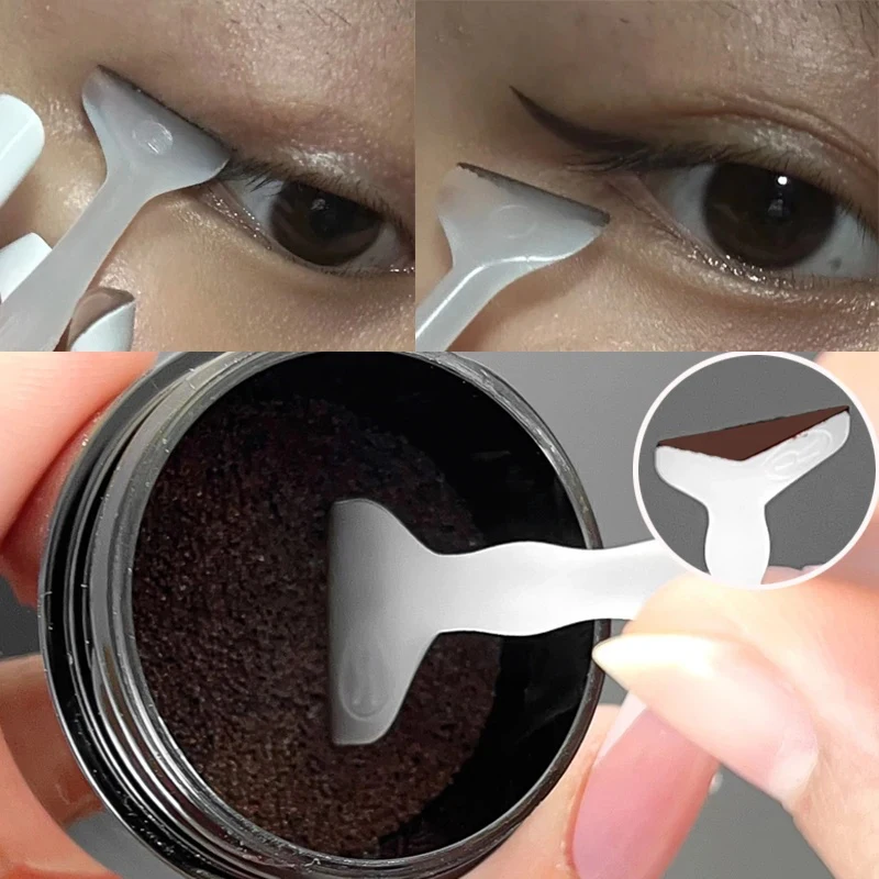 Black Brown Eyeliner Stamp Diy Eye Liner Extension Stamps Eyelash Seal Waterproof Long Lasting Fast Dry Eyes Makeup Eye Template