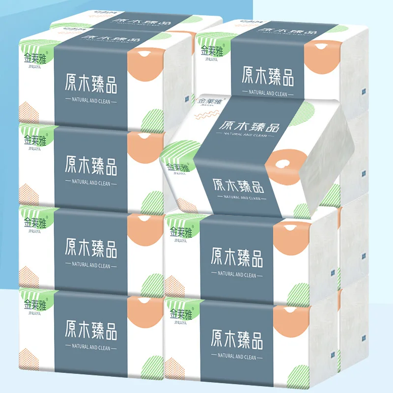 Native Wood Pulp Drawing Paper Tissue Paper Napkins 4 Layers Thickened Facial Tissues