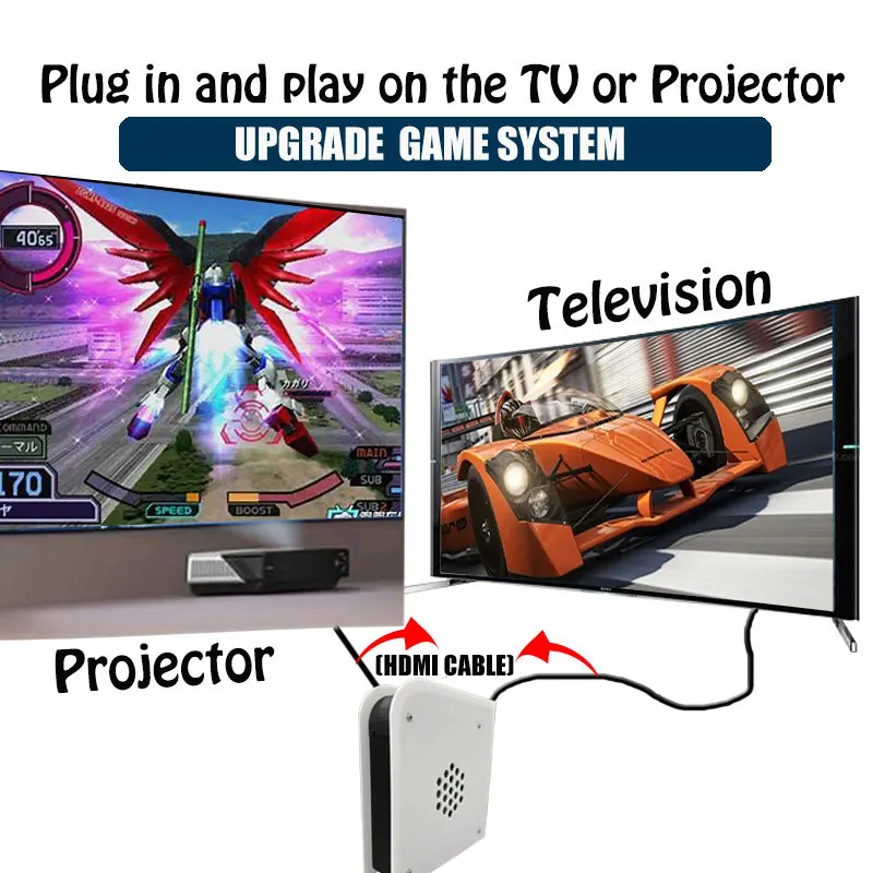Dual System 60+Emulators 500GB Retro Game Console M15 Batocera I3-3110M 70000+Games For Wii PS2 PSP GameCube N64 Wireless handle video game console game console game console kit