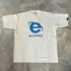 Streetwear Ecstasy New T Shirt Y2K Men's Harajuku White T-shirt Letter Pattern Printing Oversize Loose Short-sleeved Gothic Top 2