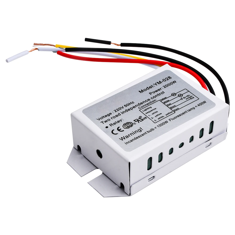Description Picture 4 of itemAC 220V 2-Ways Digital Subsection Switch 2000W Independence Control Piecewise Switch For Fluorescent Lamps Energy-Saving Lamps