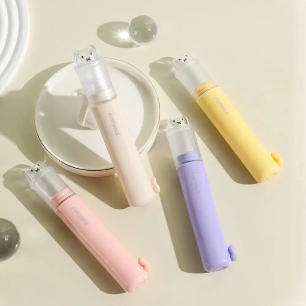 귀여운 2-in-1 여행용 칫솔 접이식 휴대용 칫솔 세트 미니 치약 디스펜서 (야외 캠핑 여행용)