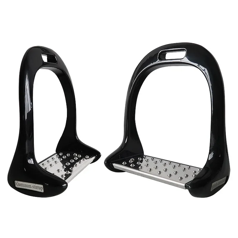1 Pair Pedal Equipment Horse Stirrups Anti Slip Equestrian Safety Aluminium Alloy Riding Treads Lightweight Outdoor Sports 4