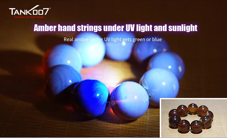TANK007 TK566 UV365 395 nm Portable UV Flashlight Fluorescence Detection Jade Cracks Stains Cat Urine