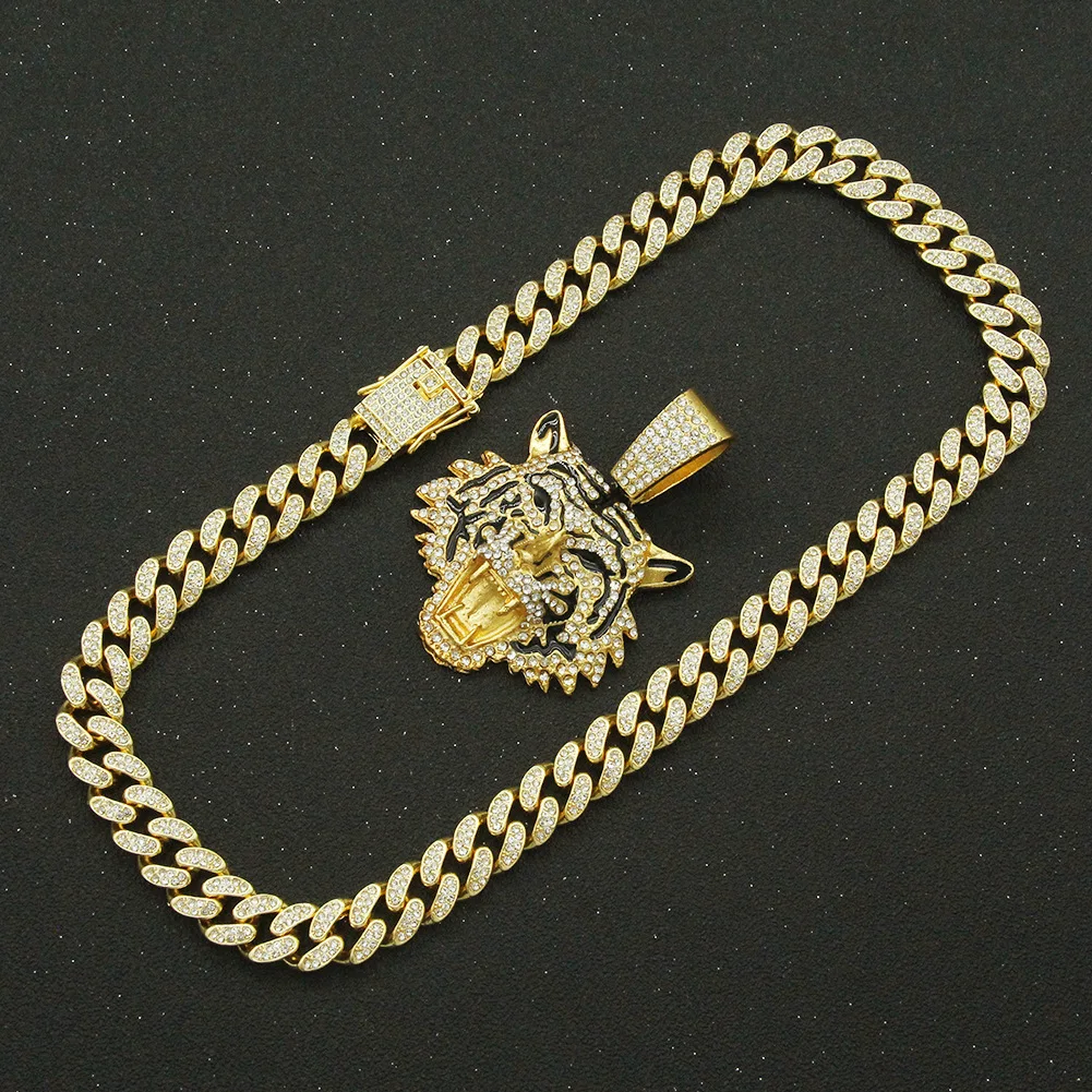 Hip Hop Iced Out Cuban Chains Bling 