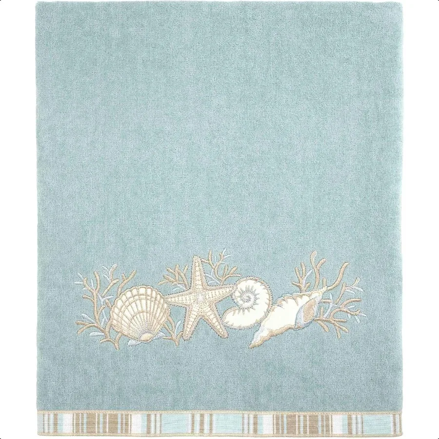 Bath Towel Sand Shells Decorative Collection