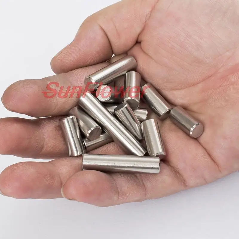 304 스테인리스 스틸 원통형 핀, 베어링 스틸, 바늘 롤러, 심블 길이 4-100mm, M1.5, M2, M2.5, M3, M4, M5, M6, M8