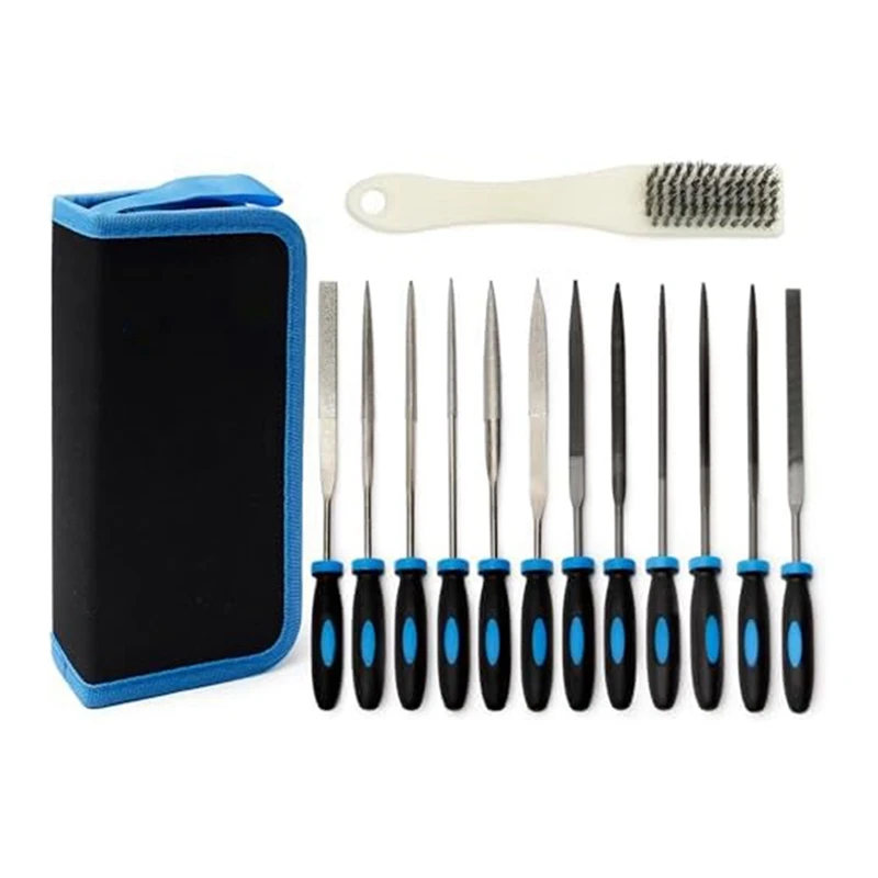 

13Pcs Small File Set Kit Metal Diamond Needle File Set Kit File Tool Set For Precision Metal File Work Wooden Jewelry Model DIY