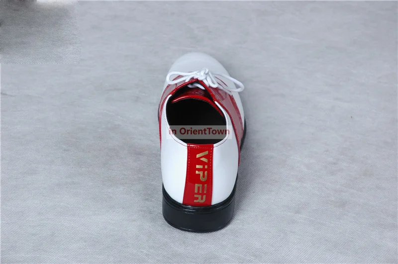 Black and White Sport Leather Shoes Hip Hop Popping Locking Breaking Trend Shoes Red and White Golf Professional Shoe 5