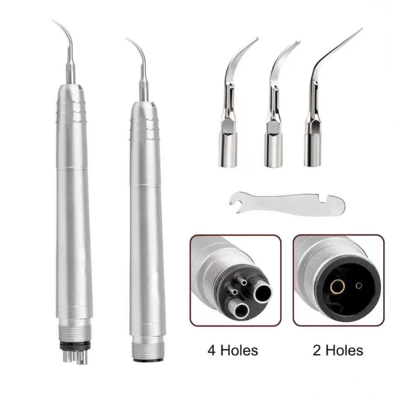 Hexion Dental Air Scaler Manipolo Sonic Scaler Tooth Cleaner Con 3 Punte 2/4 Fori Comodi Strumenti Per Odontoiatria