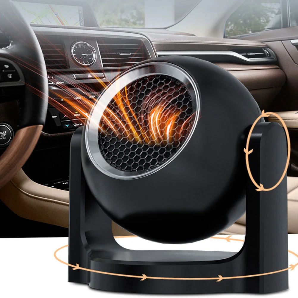 

12V 120W Dashboard Heater For Car Fast Heating Heater Defroster 360-Degree Rotation Defroster Demister Car Accessories Wholesale