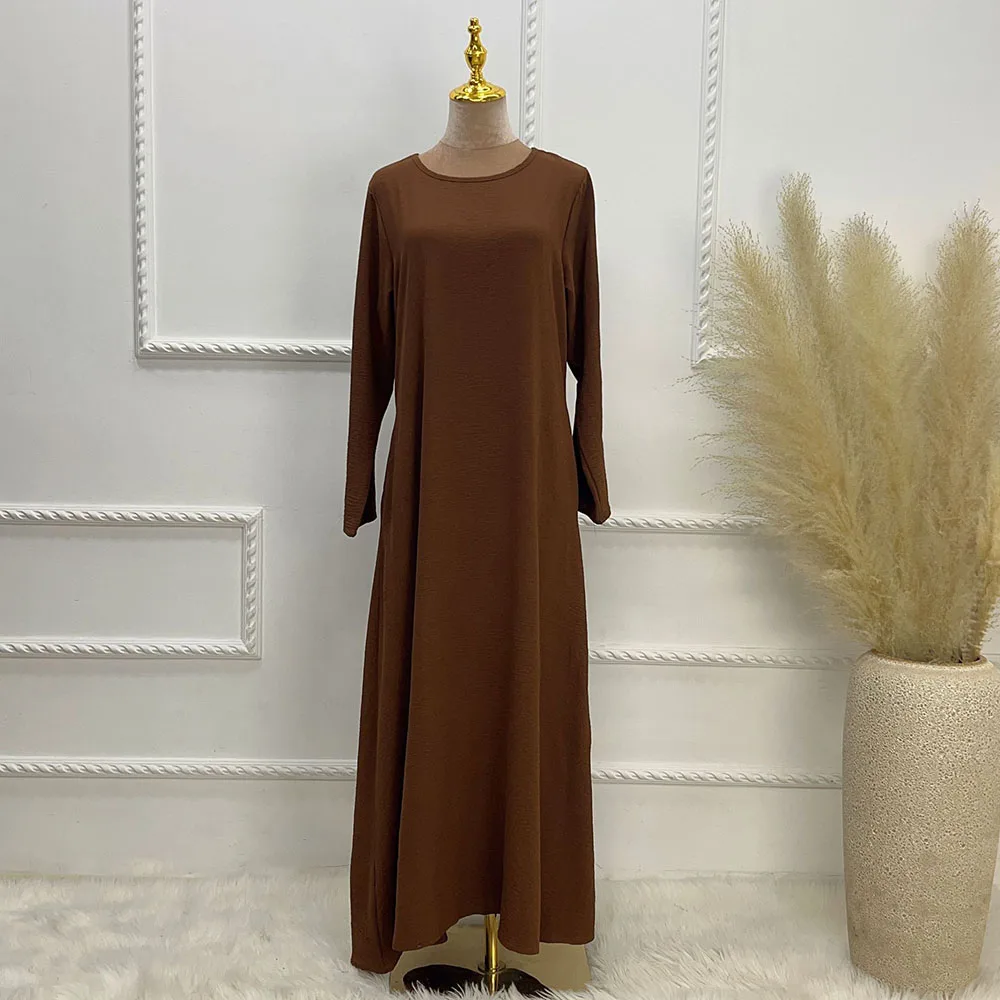 Dubai Turkey Abaya Muslim Women Dress Oversized Long Sleeve Plain Ladies Robe Islamic Arab Daily Kaftans Elegant Slim Clothing