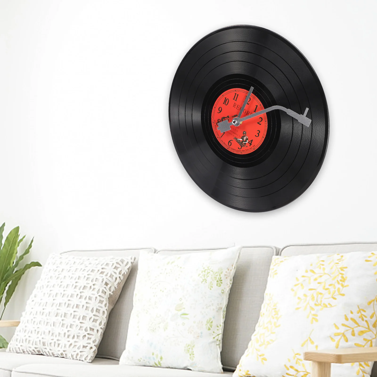 

Creative Lasting Quality Wall Clock Decor Vinyl Record Wall Clock Household Wall Clock Exquisite Wall Clock for Gift Option