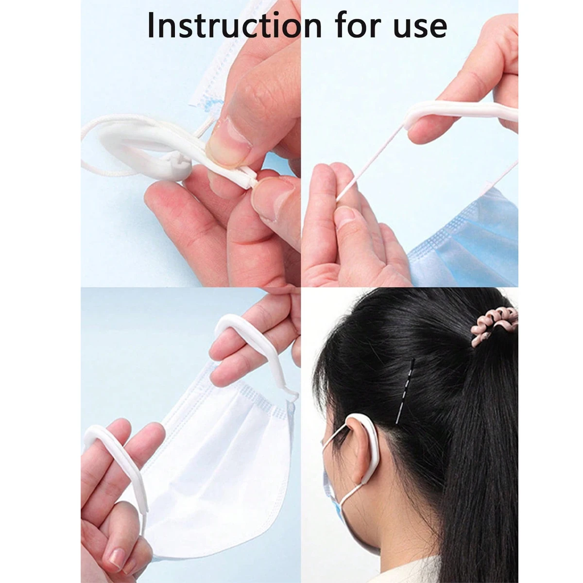 Silicone Face Mask Ear Hooks Adjustable Earmuffs