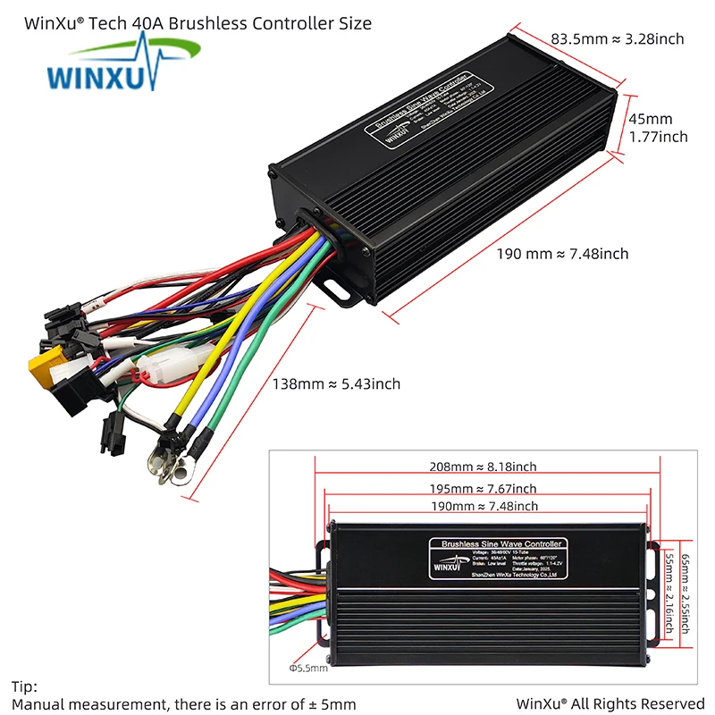 1000W 1200W 1500W 2000W 40A 브러시리스 모터 드라이버 사인파 컨트롤러 36V 48V 52V 60V SW900 LCD 전기 자전거/스쿠터용