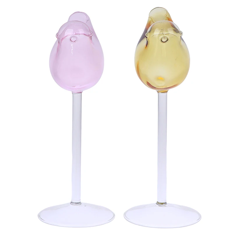 Bird Cocktail Cup Bird Cup Transparent Bird-shaped Cocktail Lead-Free Elevated Wine Glass Bird-shaped Glass BarDrinkware 1Pc