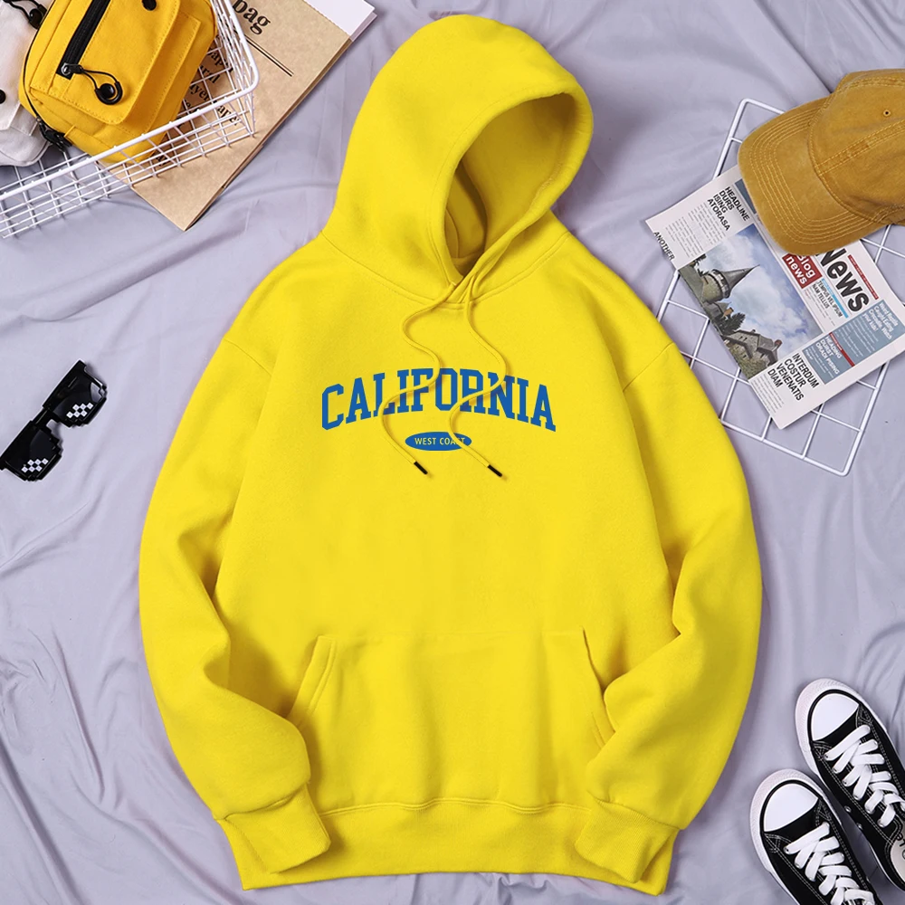 

California West Coast Streetwear Man Harajuku Casual Sweatshirts All-Match Designer Tracksuit Fashion Oversized Streetwears Man