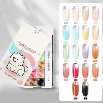 Nuovo Gel per Unghie Effetto Patting 18 Colori Solido e Sfumato, Palette di Gel per Manicure per Donne, Ragazze, Professioniste, Uso Domestico e Salone