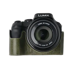 Custodia per fotocamera in PU pelle di lusso anti-scivolo con borsa a spalla portatile