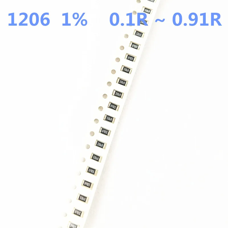 

100pcs 1206 1% SMD resistor 1/4W 0.1R 0.11R 0.12R 0.13R 0.14R 0.15R 0.16R 0.18R 0.2R 0.1 0.11 0.12 0.13 0.14 0.15 0.16 0.18 ohm