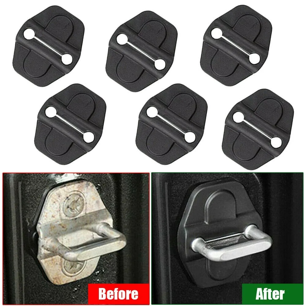 ABS Car Door Lock Protector Cover 6pcs For Jeep Wrangler JL Gladiator JT-Door Lock Cover Tools Auto Accessories