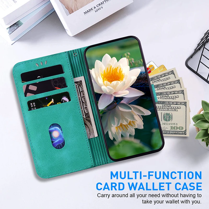 Leather Phone Case with Card Slot Wallet Cover