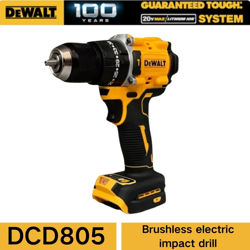 

DEWALT DCD805 Cordless Hammer Drill Driver Bare Tool 20V MAX Brushless 1/2 in Rechargeable Power Tools Impact Drill DCD805B