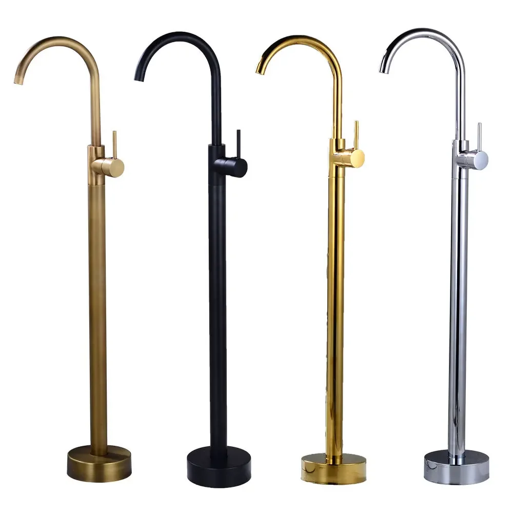 Description Picture 2 of itemBathroom Bathtub Faucet  Free Standing  Gold /Black/Antique/Chrome BathTub Mixer Taps Floor Mounted Bath